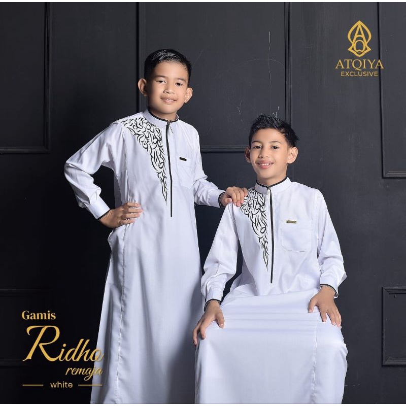 Gamis ATQIYA Thobe Ridho & Hawi EL-SULTAN Anak Remaja Katun Toyobo / Gamis Bordir / Jubah Pria / Atq
