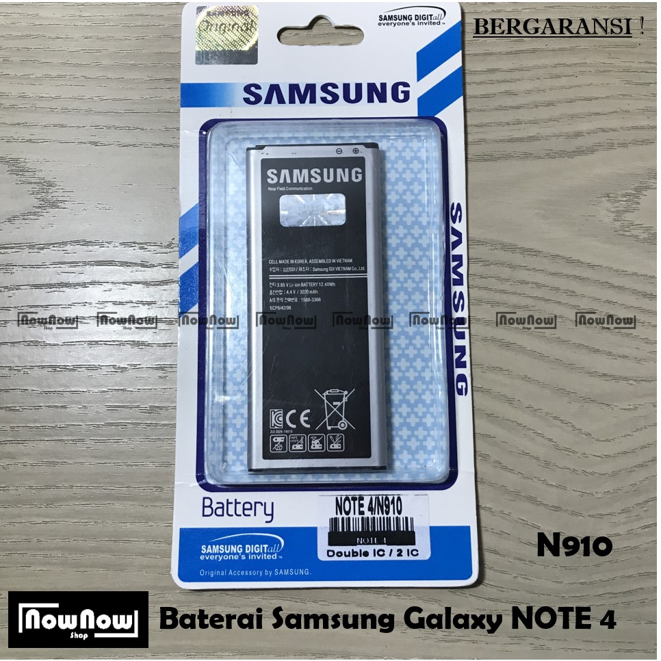 Baterai Samsung Galaxy Note 4 N910 Original Batre Batrai Battery HP SEIN