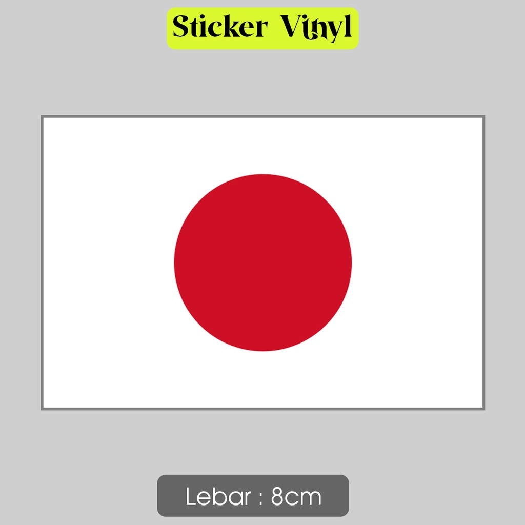 

Stiker Japan Jepang Sticker Vinyl Satuaan Motif Bendera Negara Dunia Bahan Anti Air