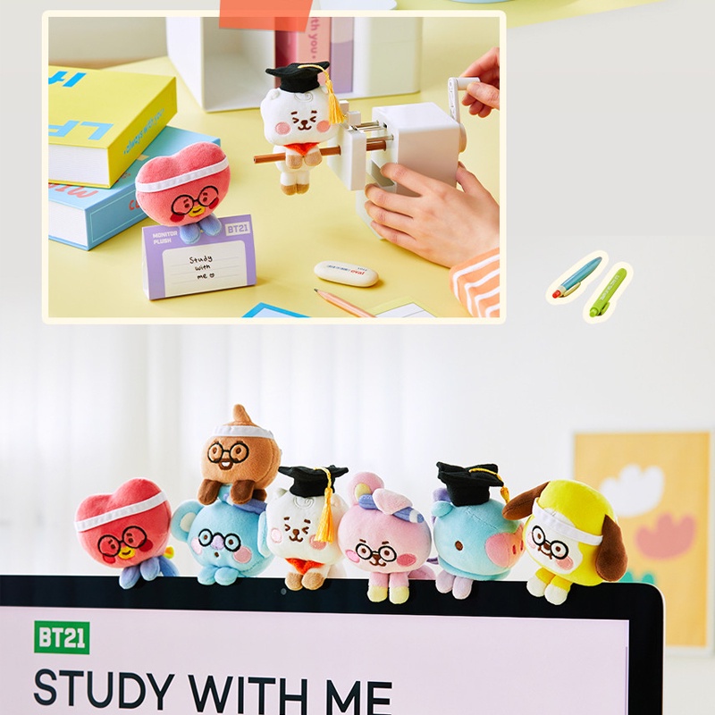 Line Friends Study With Me Monitor Boneka In Stock New Arrival