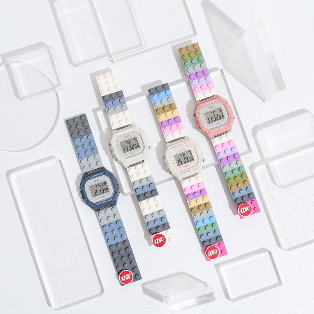 LEGO - Brick Watch / Jam Tangan dg Strap dari rangkaian Brick LEGO ( Kode: aPCJ) - dikombinasikan dg