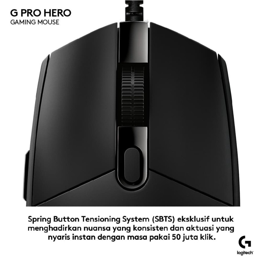 Logitech G Pro Hero Wired Mouse Mouse Gaming Kabel - Garansi Resmi 2Th