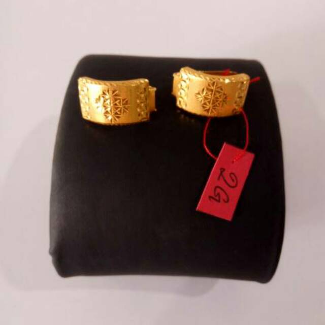 Anting anak Emas asli model klip besar