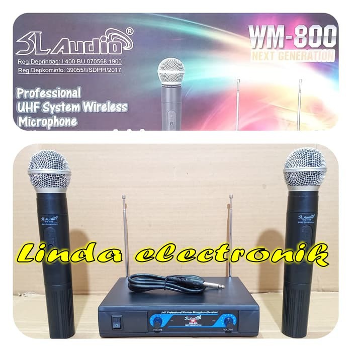 SL AUDIO WM 800 MIC WIRELESS HANDLE MICROPHONE sl audio wm800