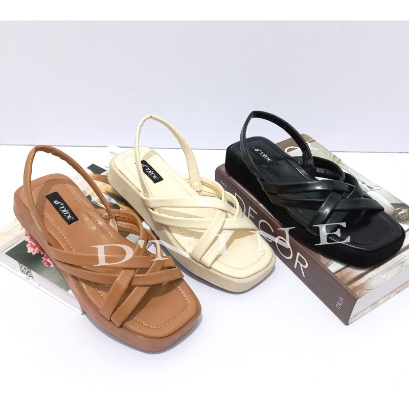 Sandal Wanita Sandal platporm wedges gladiator DN 13