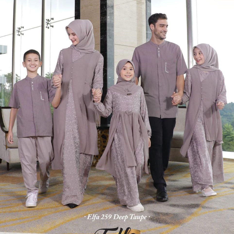 BAJU SARIMBIT KELUARGA TERBARU 2022 / SARIMBIT ETHICA ELFA 259 DEEP TAUPE / SARIMBIT COUPLE KELUARGA
