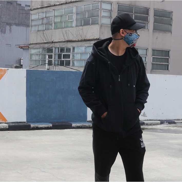 HOODIE ZIPPER HITAM - KATUN FLEECE CVC