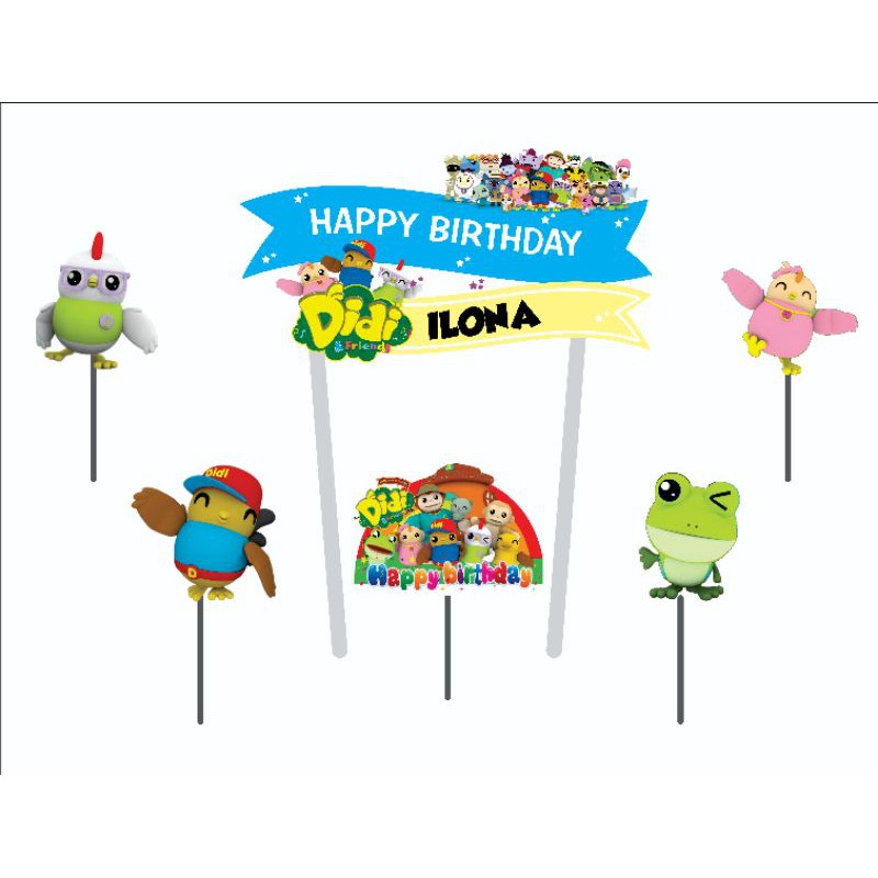 Topper Cake Didi and Friends PAKE NAMA