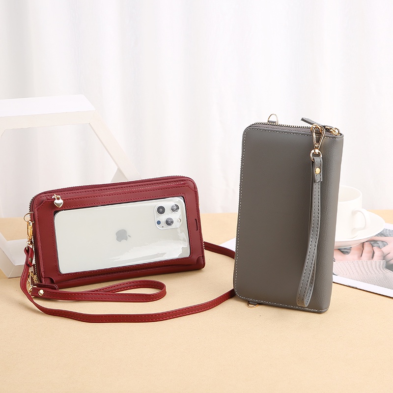 Dompet Panjang Wanita Touchscreen/Layar Sentuh Import / Tas Selempang Wanita Model Simple - 391