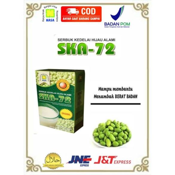 

SKAO-72 (Susu Kedelai Hijau Pilihan) Susu Penggemuk Badan NASA Original