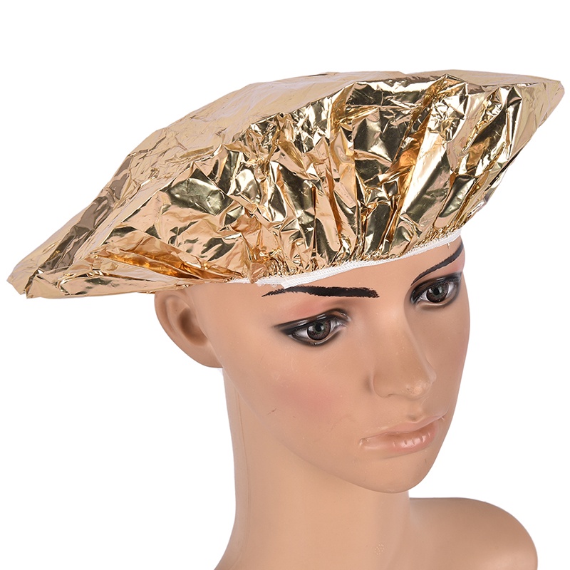 &lt; E2id &amp; &gt; Topi Mandi Elastis Bahan Aluminum Foil Untuk Wanita