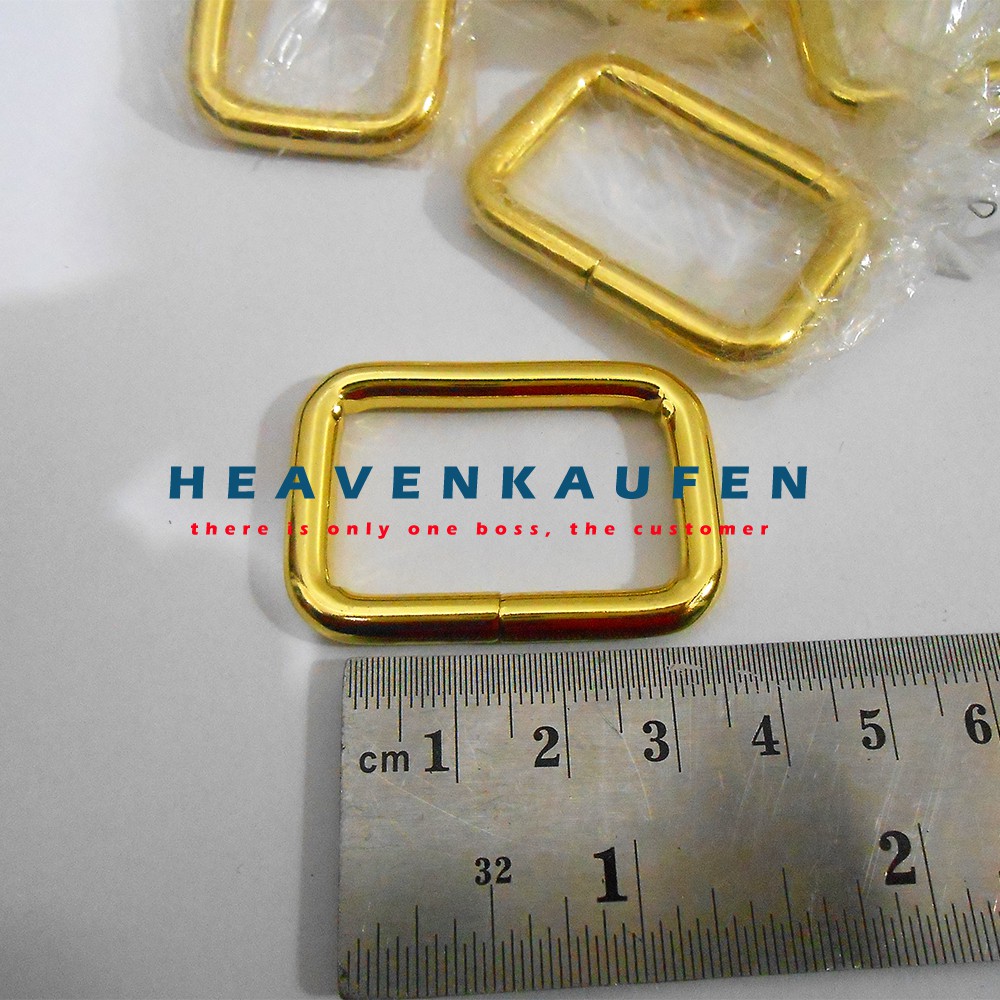 Ring Kotak Tas 3 cm Warna Gold (Emas) Kualitas Premium Tebal 4,5 mm