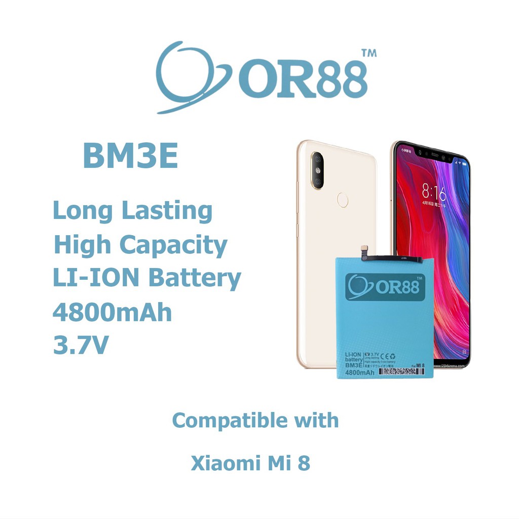 Batre Battery Baterai Double Power Xiaomi Redmi BM3E Mi 8 OR88