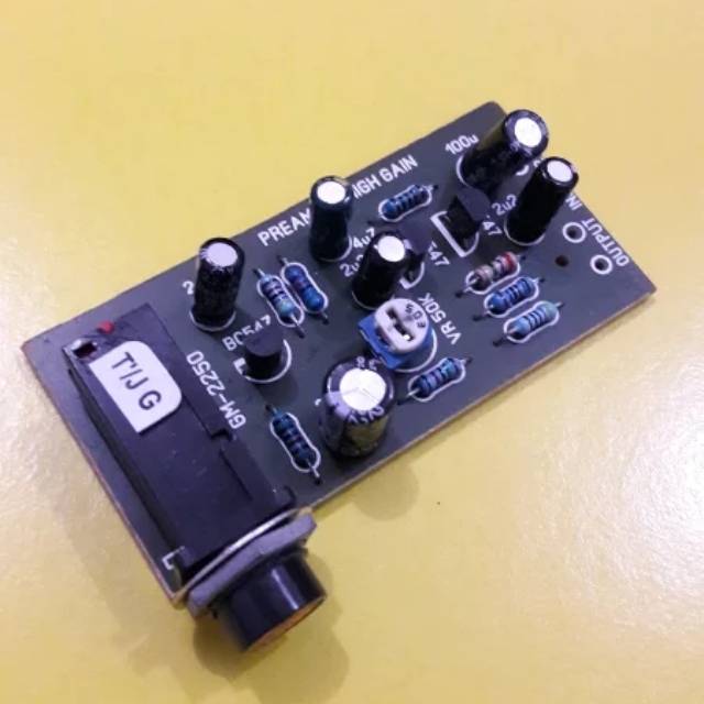 Penguat mic high gain 3 transistor kit penguat mic