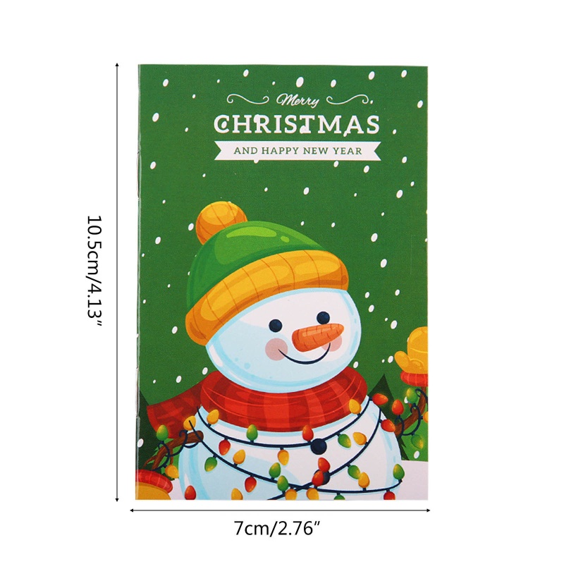 Zzz 10pcs / Set Buku Catatan / Jurnal Mini Motif Natal Untuk Pelajar