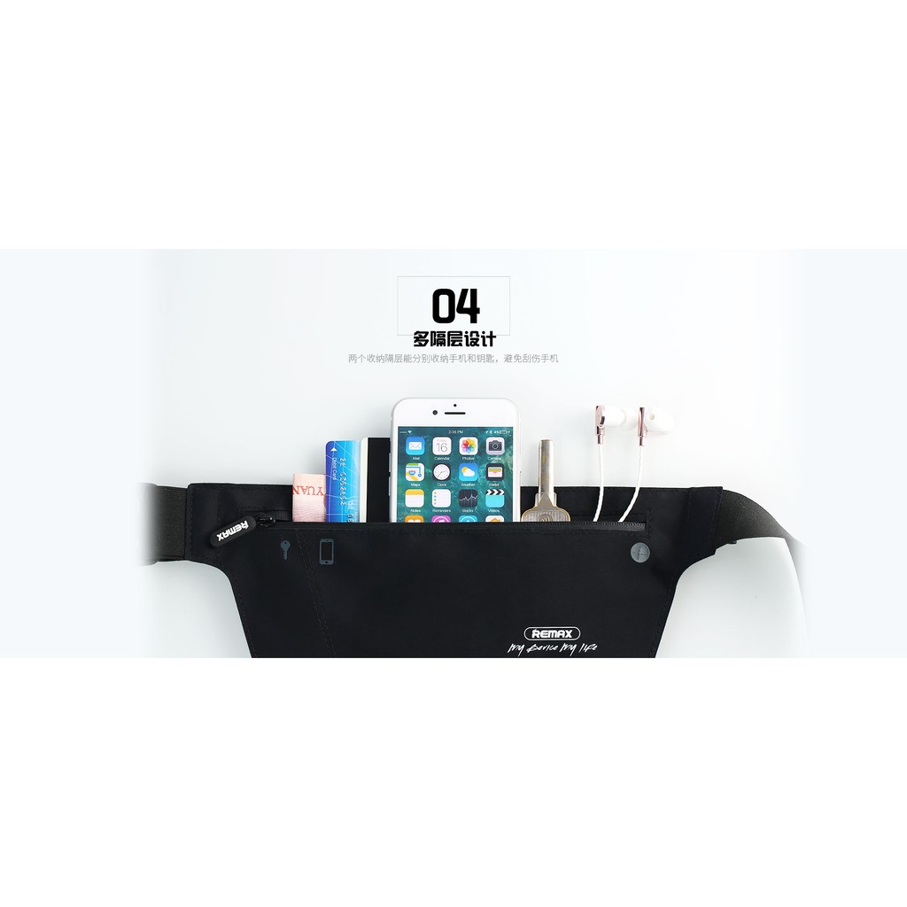 Original REMAX YD-03 Tas Pinggang Olahraga - Sport Waist Bag