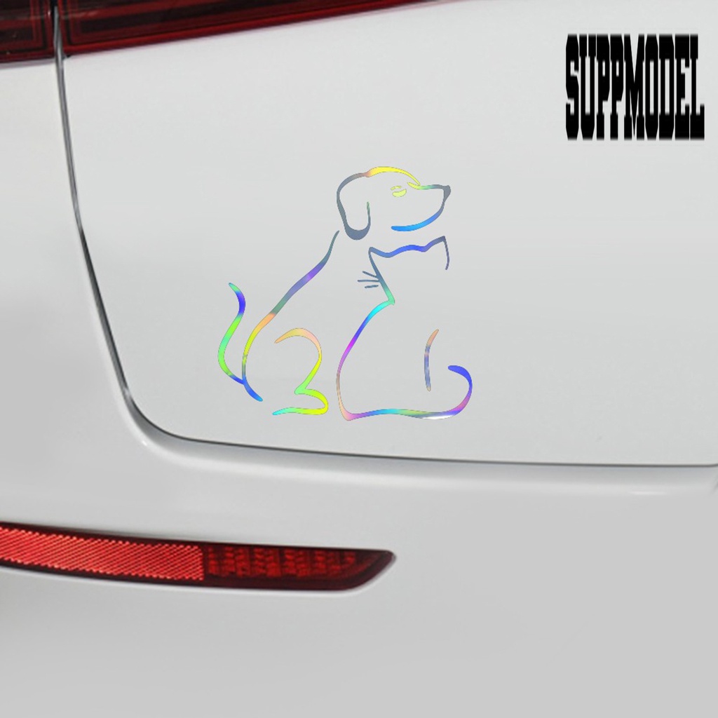 Stiker Mobil Motif Anjing / Kucing Bahan Vinyl