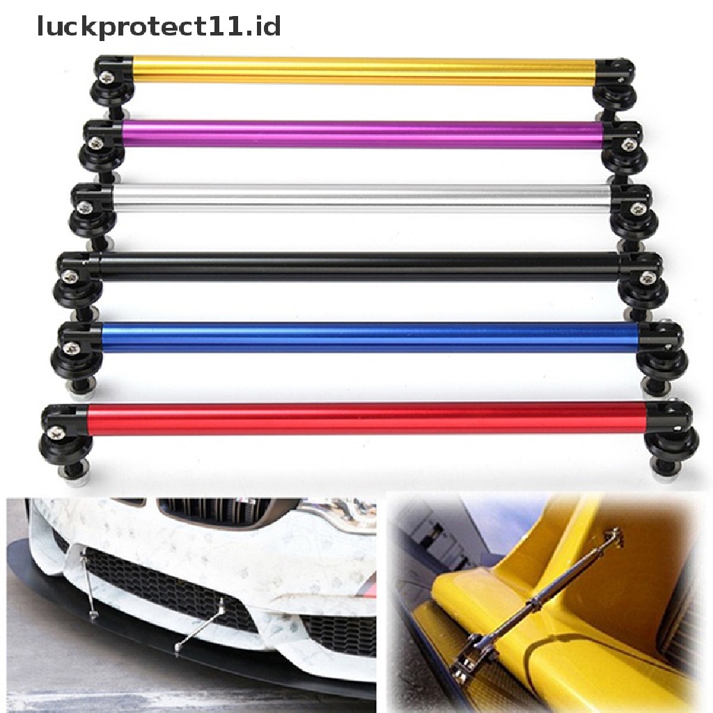 &lt; Luckprotect11. &lt; Luckproteksi2pcs Strut Bar Bumper Depan / Belakang Universal Adjustable