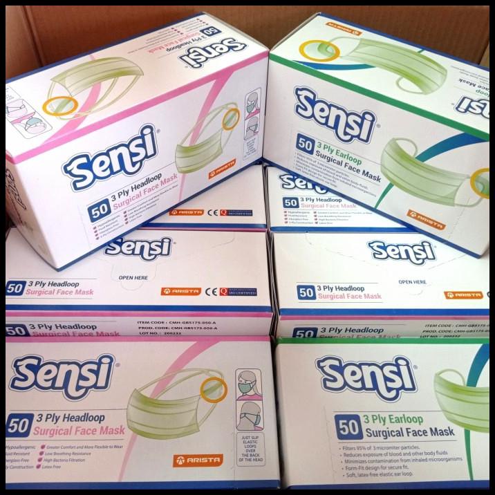 Masker Sensi Earloop Isi 50 | Masker Sensi Headloop Hijab Isi 50
