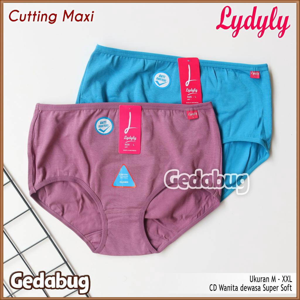 3 Pcs - CD Wanita Lydyly 1229 Cutting Maxi | Celana dalam wanita dewasa Super Soft Anti-Bakterial | Gedabug