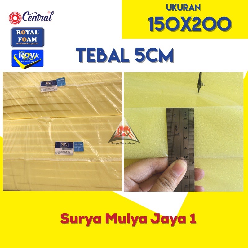 BUSA LEMBARAN ROYAL FOAM CENTRAL FOAM UK 150 x 200 x 5cm BUSA KARPET RASFUR
