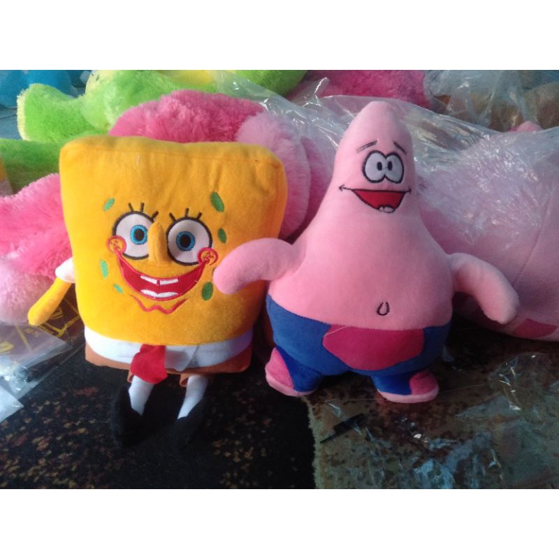 BONEKA SPONGEBOB DAN PATRICK 30CM SEPAKET