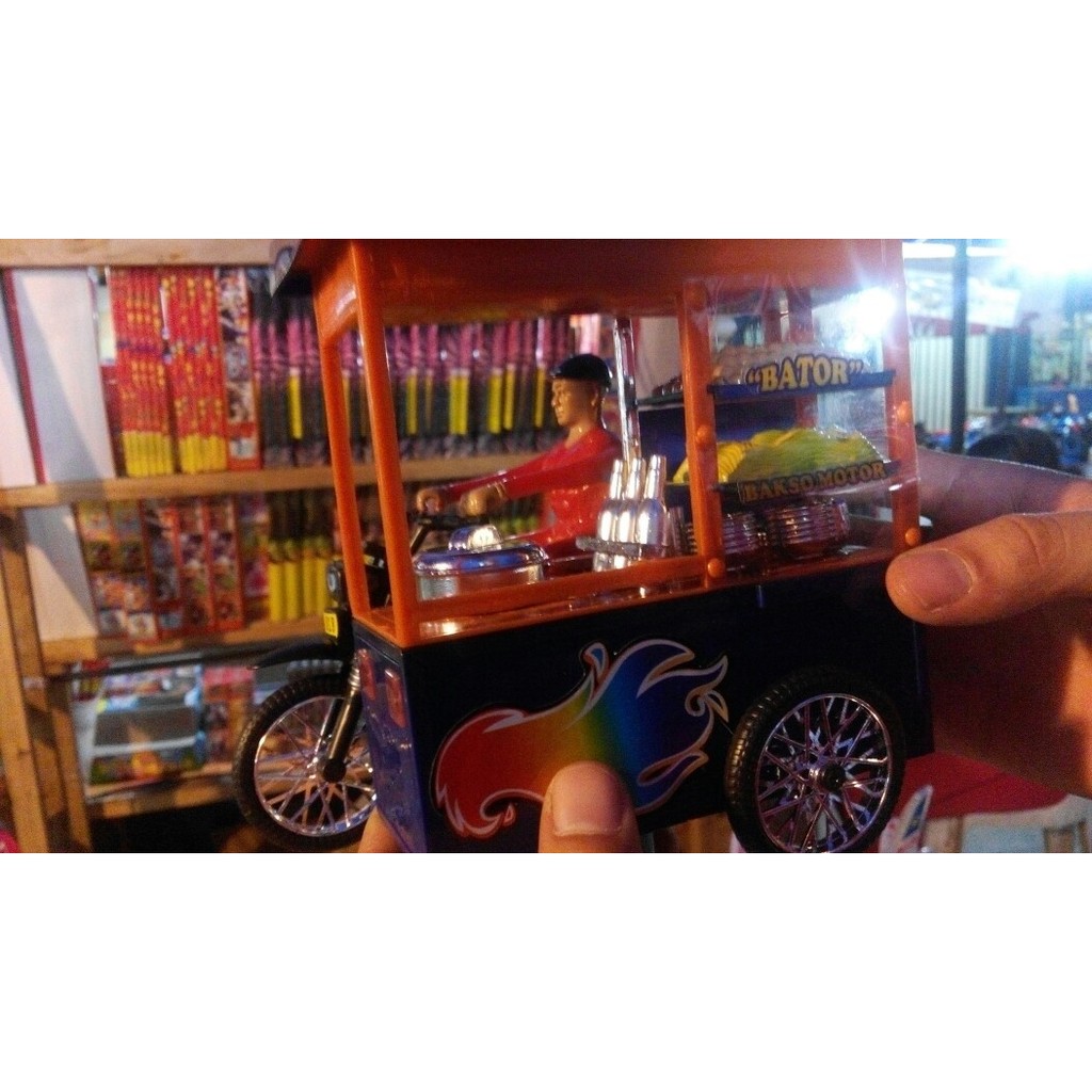 Mainan Gerobak Bakso Dorong (With Light And Sound) Murah Unik