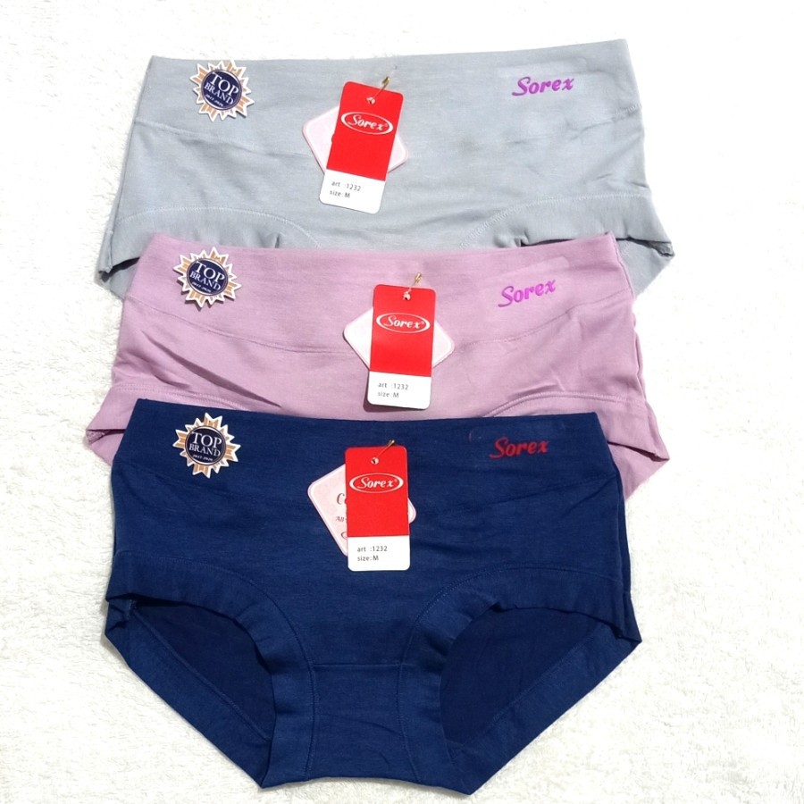 3 Pcs Celana Dalam Wanita Sorex 1232 - Underwear - Pakaian Dalam Wanita Katun Cotton