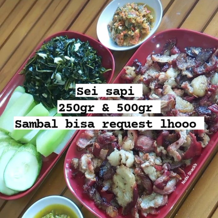Daging Asap - Sei Sapi 500G/ Daging Sapi Asap/ Sei Kupang/ Nikmat Lezat