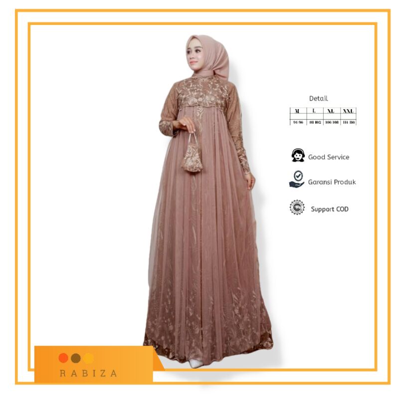 SF Gamis Brokat Model Terbaru Pesta Kondangan By Syaheera