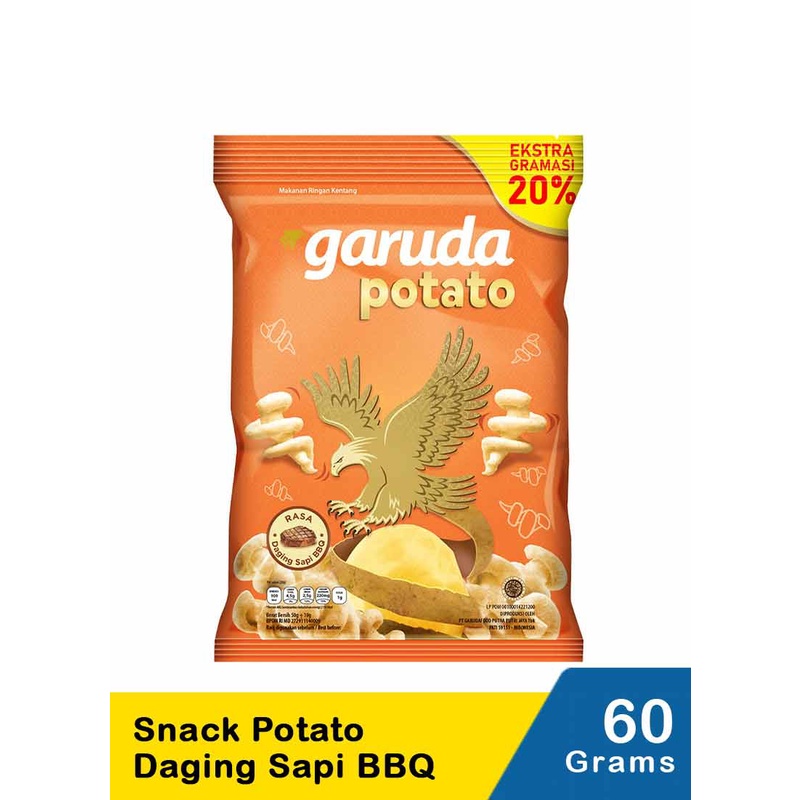 

Garuda Potato Tornado Rasa Daging Barbeque 60gr