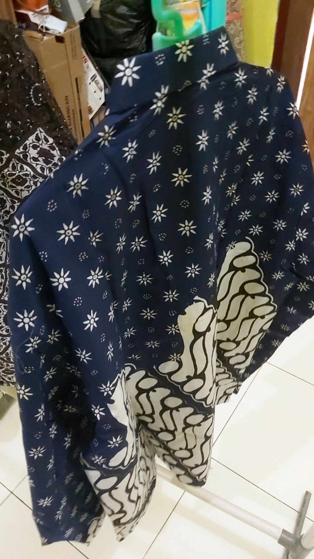 Batik Cap Motif Parang Lintang Kemeja Batik Pria Lengan Panjang Full Furing