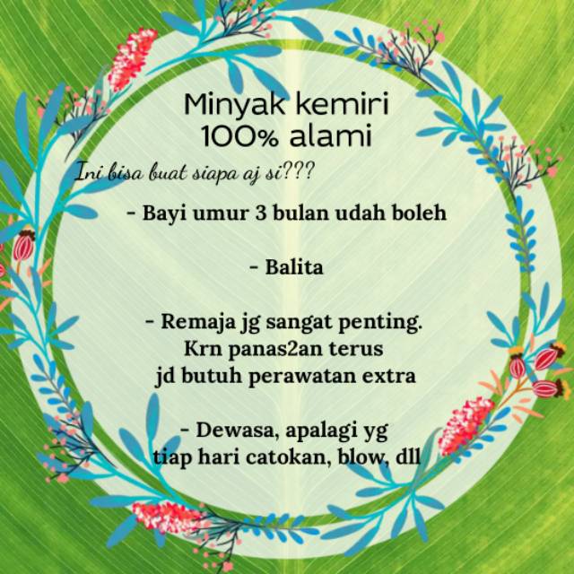 Minyak Kemiri 100% Asli