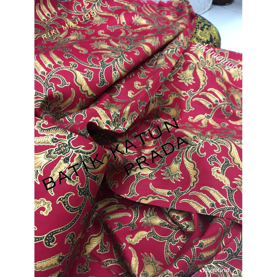 kain-bahan batik katun prada / batik meteran
