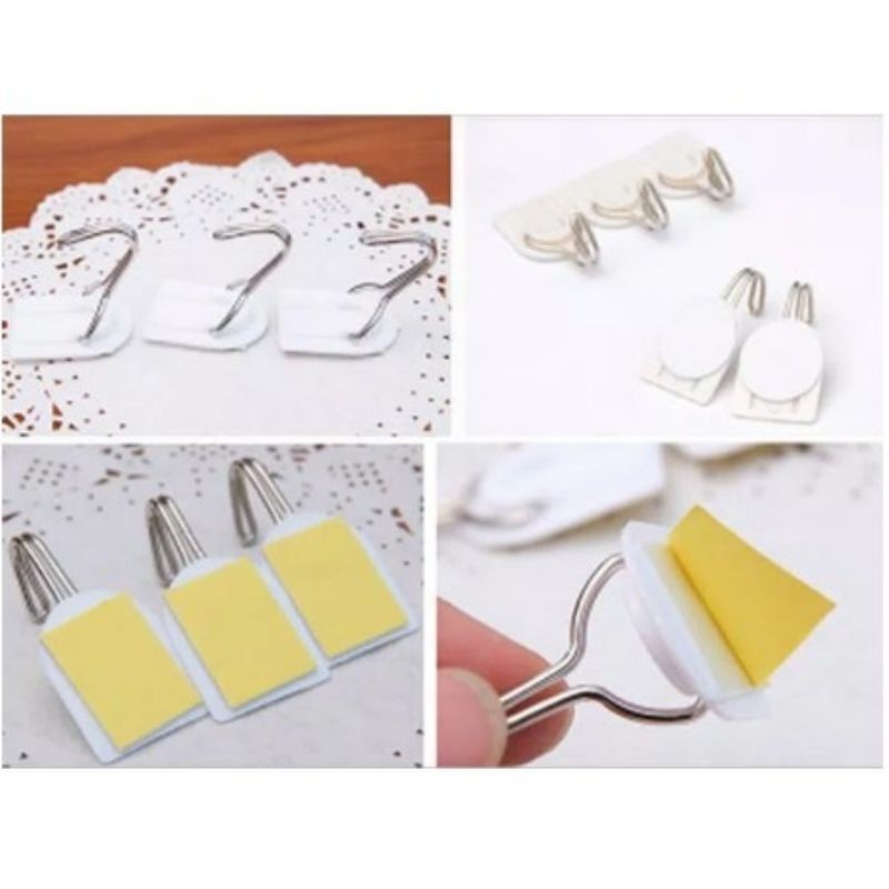 READY GANTUNGAN HOOK 1 BUNGKUS ISI 6 PCS TEMPEL DINDING SUPER MURAH