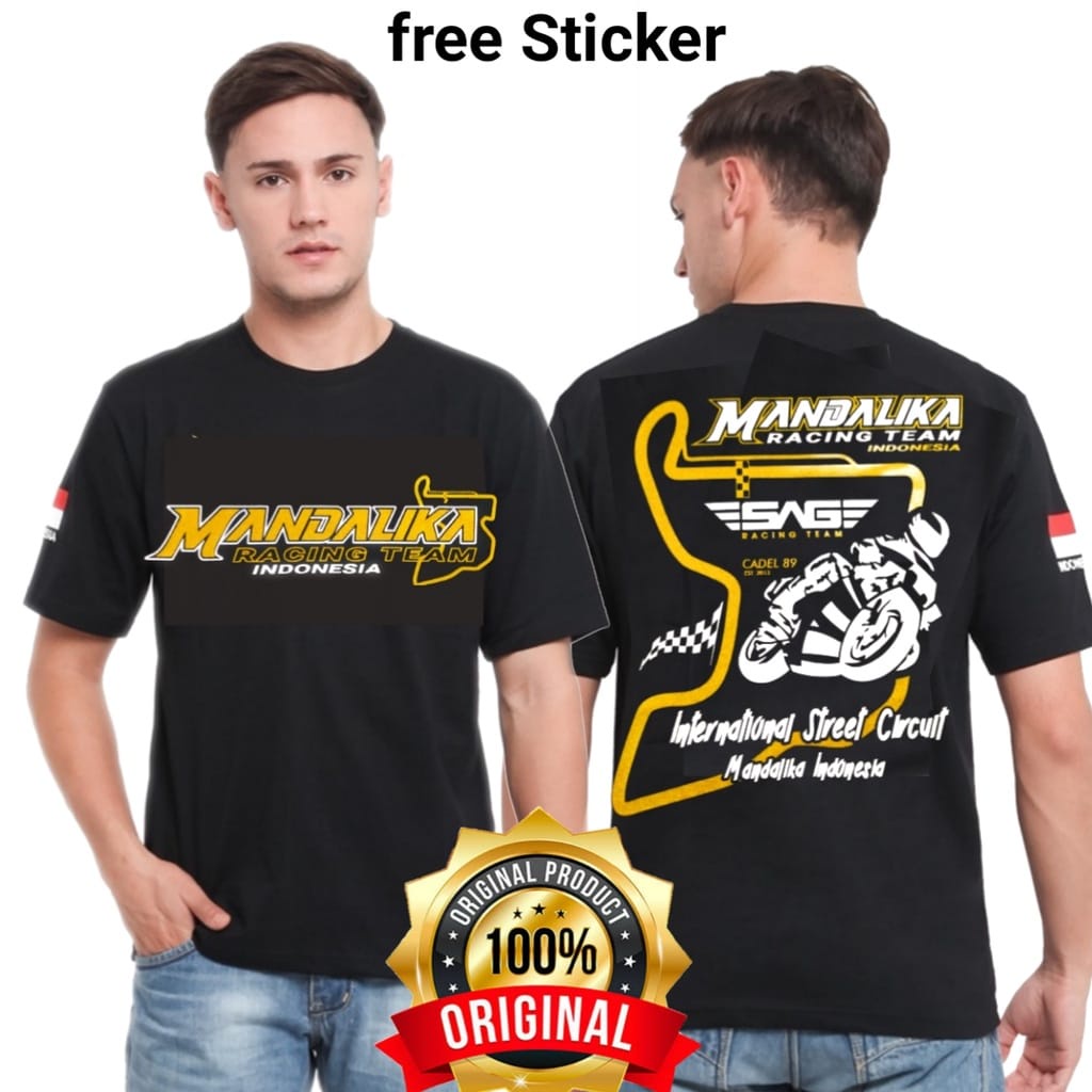 Kaos Mandalika Edisi MOTO GP 2022 Tshirt Kaos Sirkuit Mandalika Racing Team Indonesia Kaos Motor Mot