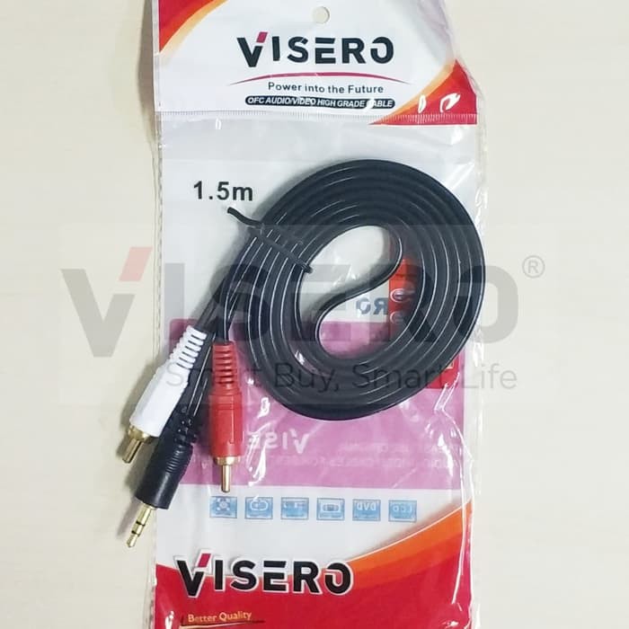 Cable RCA/Kabel RCA/Cable AV/Kabel AV BG 1.5M Jack 2 To 1 Visero