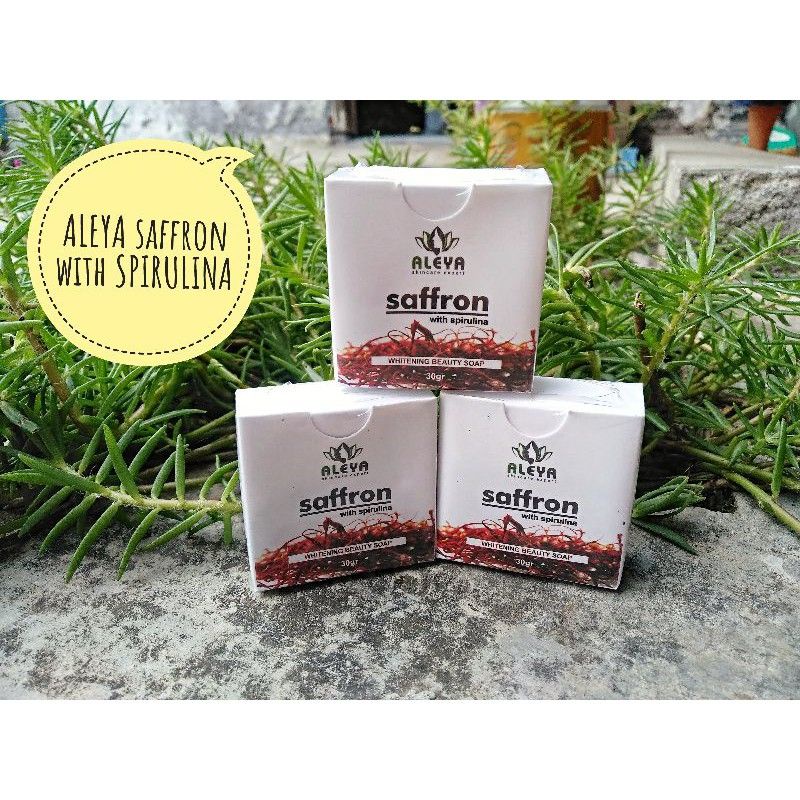 Sabun wajah saffron white spirulina aleya - Sabun safron useratu