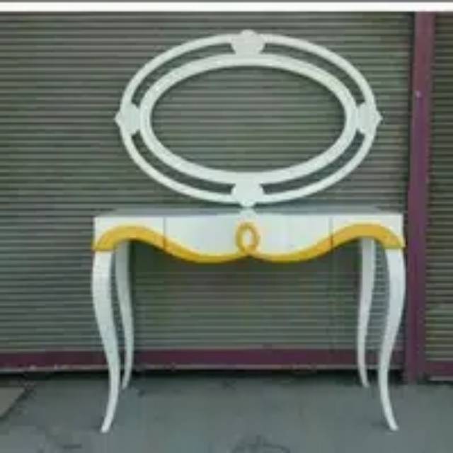 meja rias kaca mata oval mebel jepara