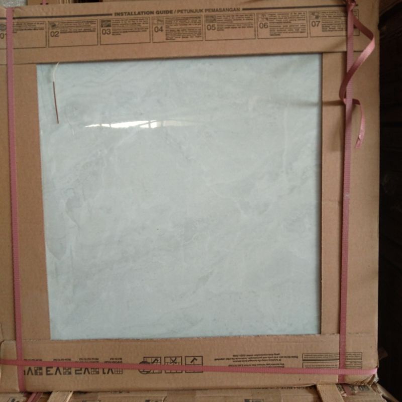 granit lantai 60x60 white alaska indogress glass polish
