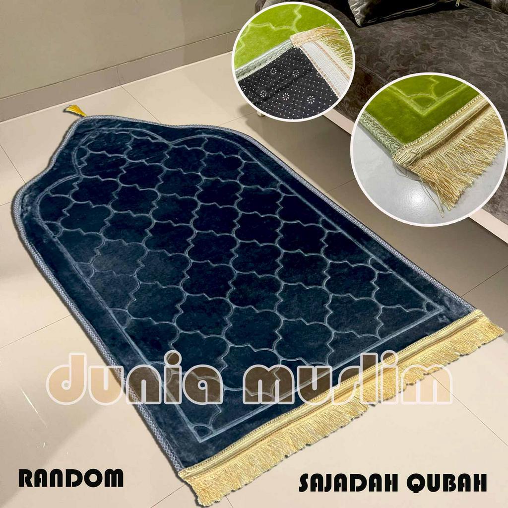 Sajadah Turki Premium Anti Slip Tebal Dan Halus Model Qubah Perlengkapan Sholat