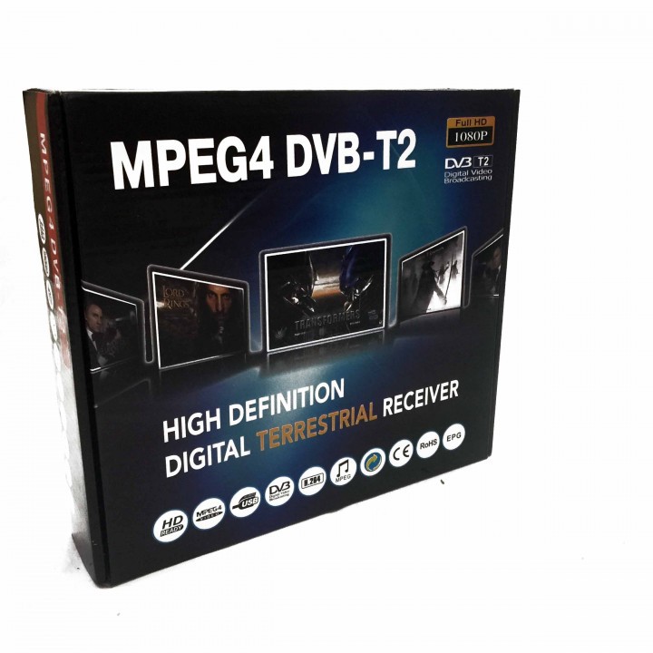 MPEG4 DVB T-2 Set Top Box TV Receiver Media Player