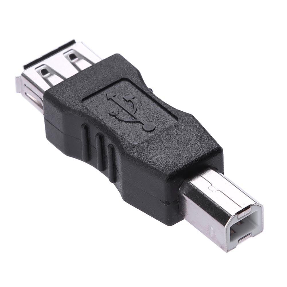 Portable USB Adapter USB 2.0 A Female to B Male Connector AF to BM Converter For Printer Computer