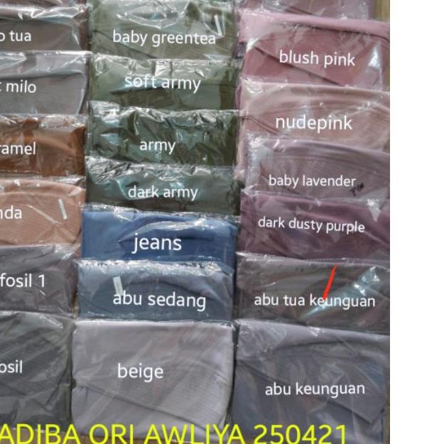 ➩ KHIMAR ADIBA ORI AWLIYA COLLECTION AWLIYA HIJAB TERBARU Ceruty Babydoll 2 layer ►