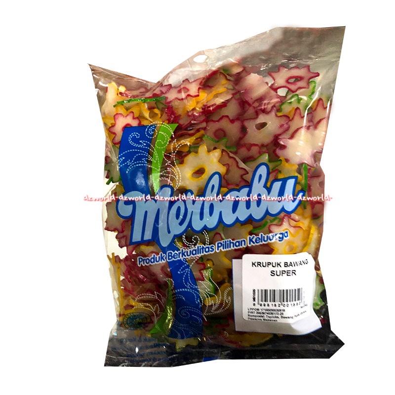 Merbabu Krupuk Bawang Super 250gr Kerupuk Bawang Warna Warni Mentah Siap Goreng Onion Cracker Merbabbu