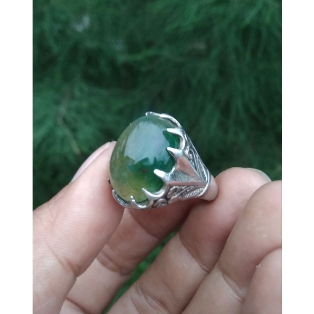 Cincin Natural Batu Ijo Garut Cikolak Gradasi