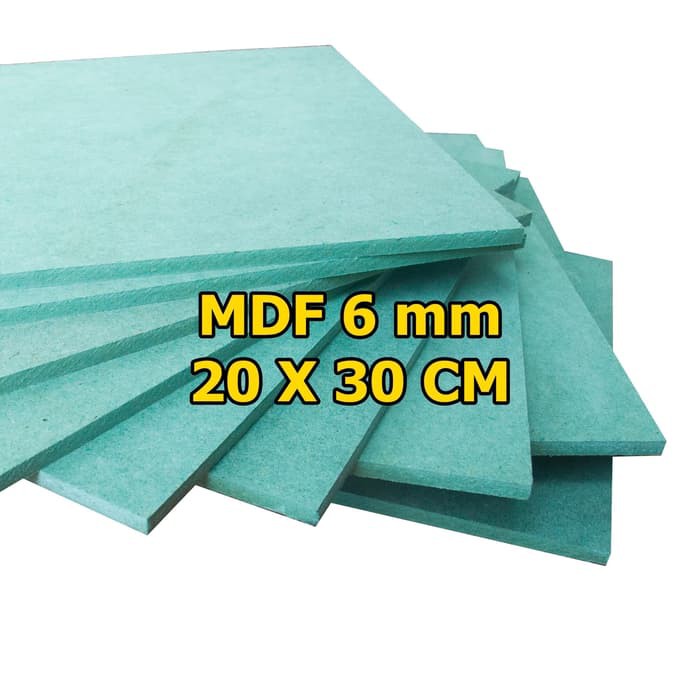 MDF Hijau PREMIUM 6mm 20x30