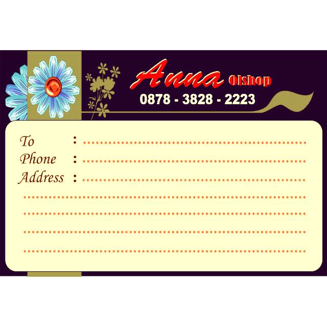 

Label olshop bahan stiker HVS harga 500 perlembar free desain
