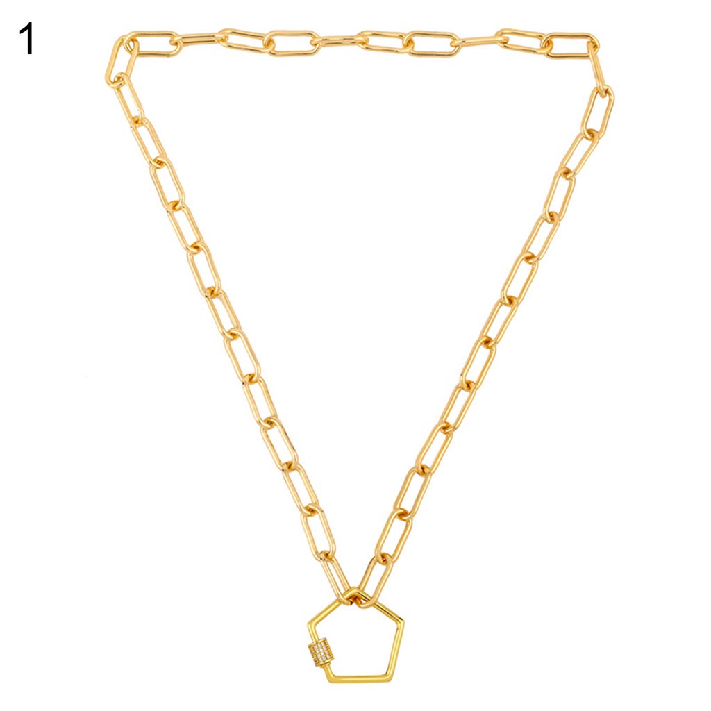 Hu Hu Hu Hu Hu Alat Bantu Pasang Kacamata♡ Kalung Rantai Dengan Liontin Geometris Aksen Berlian Imitasi Untuk Wanita