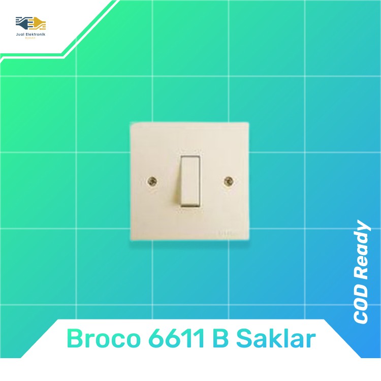 Broco 6611 (B) Saklar Engkel IB Single Saklar